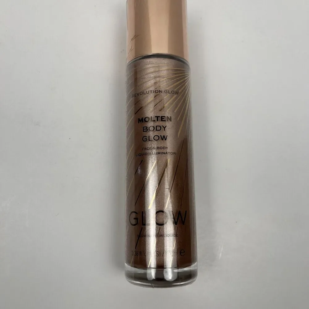 Revolution Liquid Illuminator Molten Body Glow Rose Gold Face Body Lot of 2